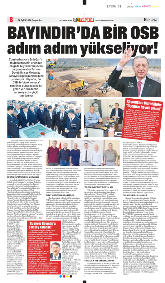 BAYINDIR’DA BİR OSB ADIM ADIM YÜKSELİYOR!